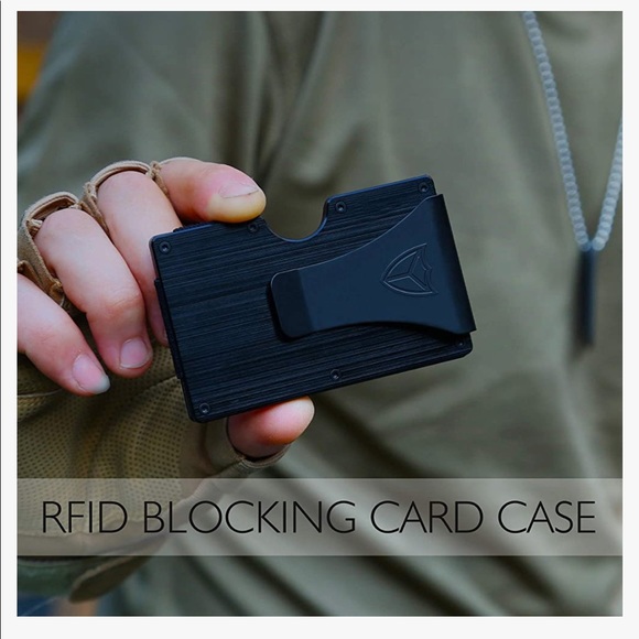 Brand New Black Lightweight Aluminum Tactical Minimalist Wallet for Men - Picture 2 of 5